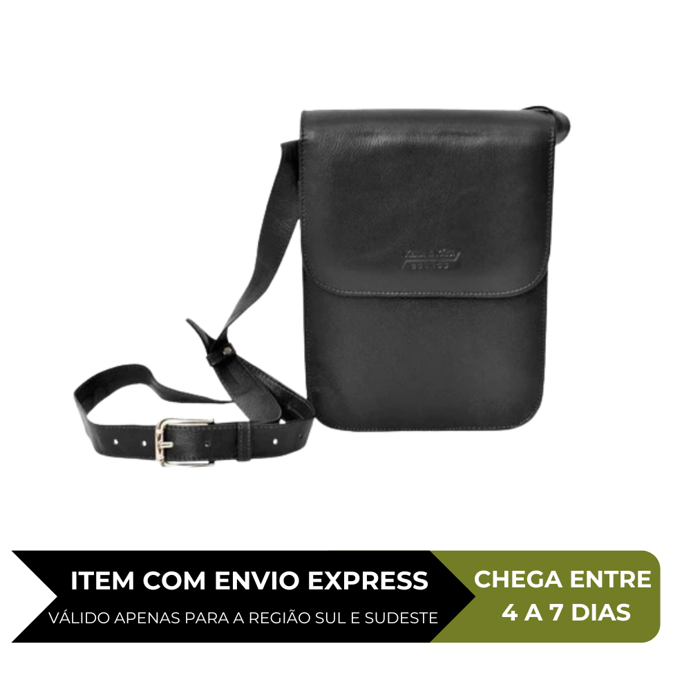 Shoulder Bag Masculina Couro Vintage