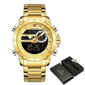 Relógio Masculino Naviforce Gold - Original